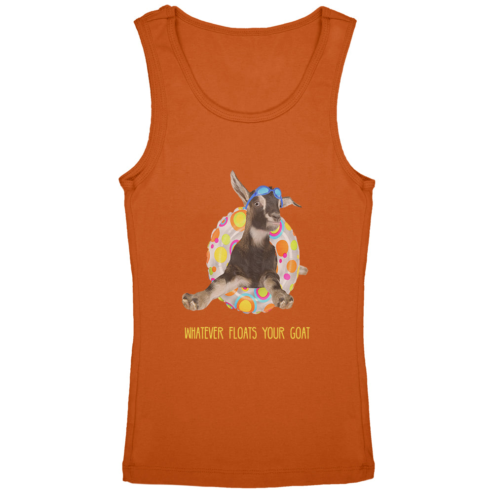 Whatever Floats your Goat Boat Youth Girls Tank Top Youth Tank Tops Old Glory YLG Pumpkin