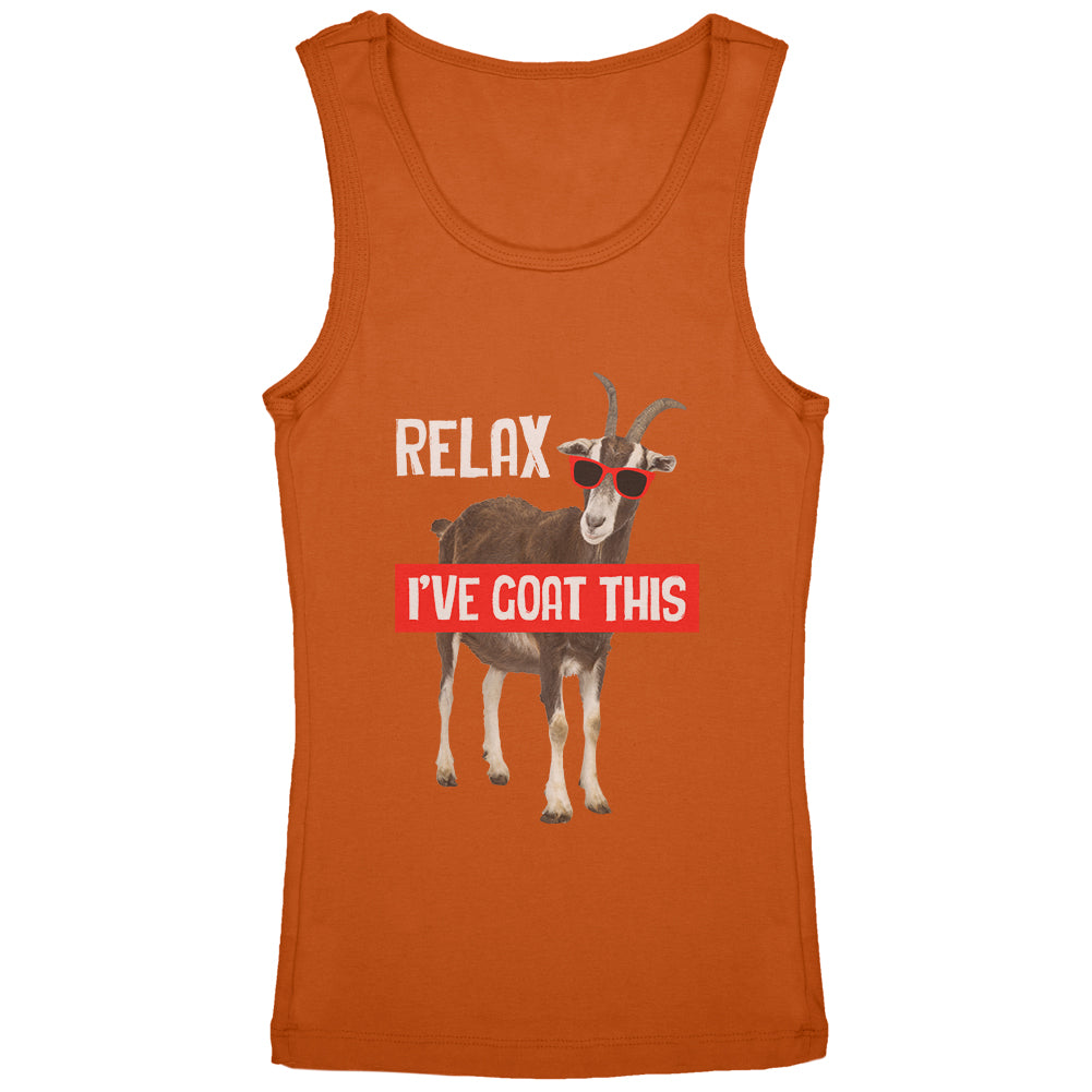Relax I've Goat Got This Youth Girls Tank Top Youth Tank Tops Old Glory YLG Pumpkin