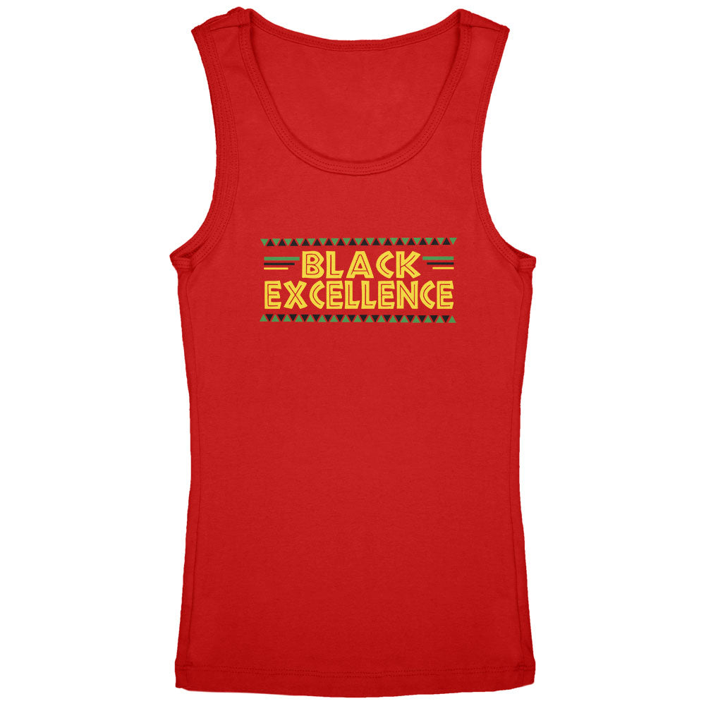 Black History Month Excellence Pan African Colors Youth Girls Tank Top Youth Tank Tops Old Glory YLG Red