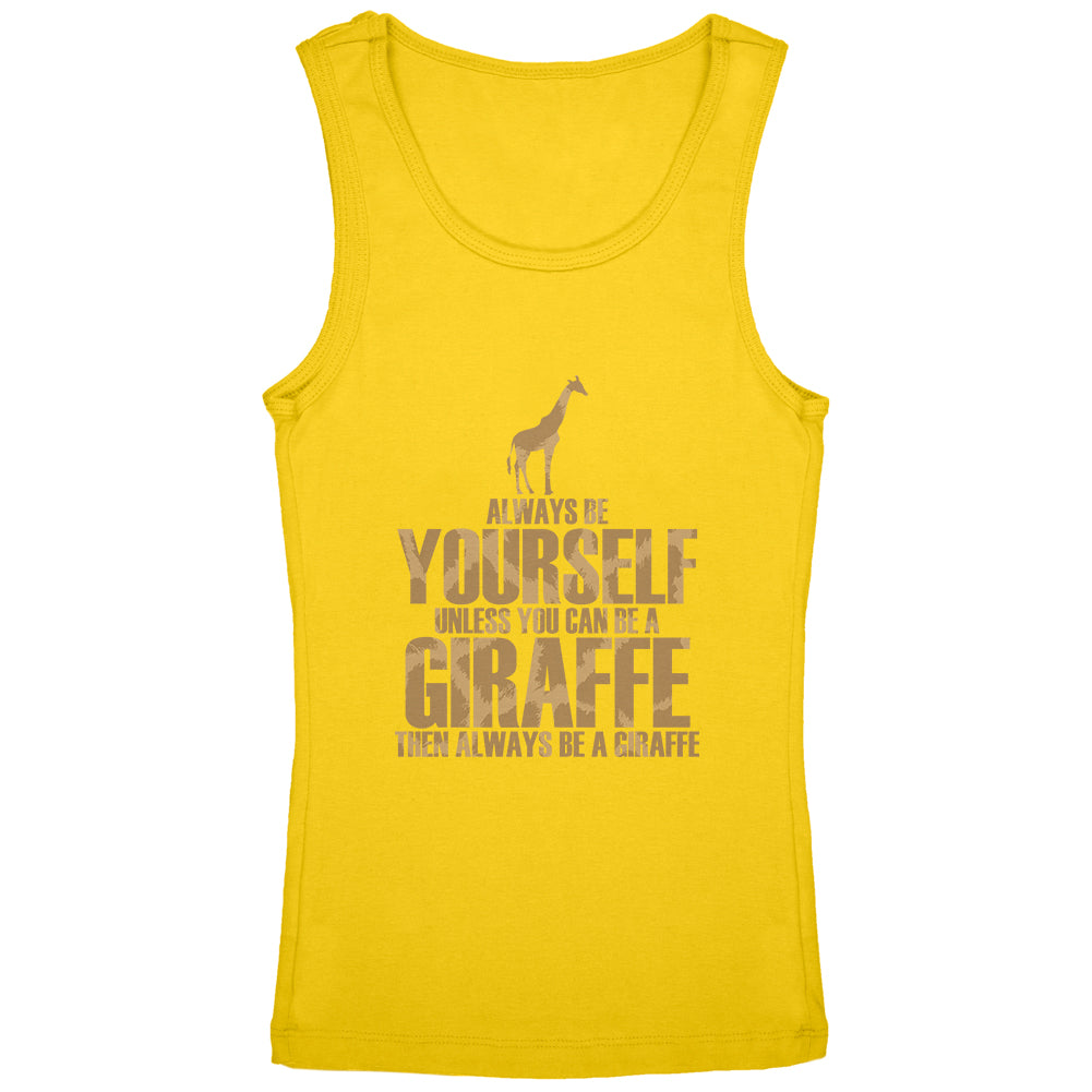 Always Be Yourself Giraffe Youth Girls Tank Top Youth Tank Tops Old Glory YLG Yellow