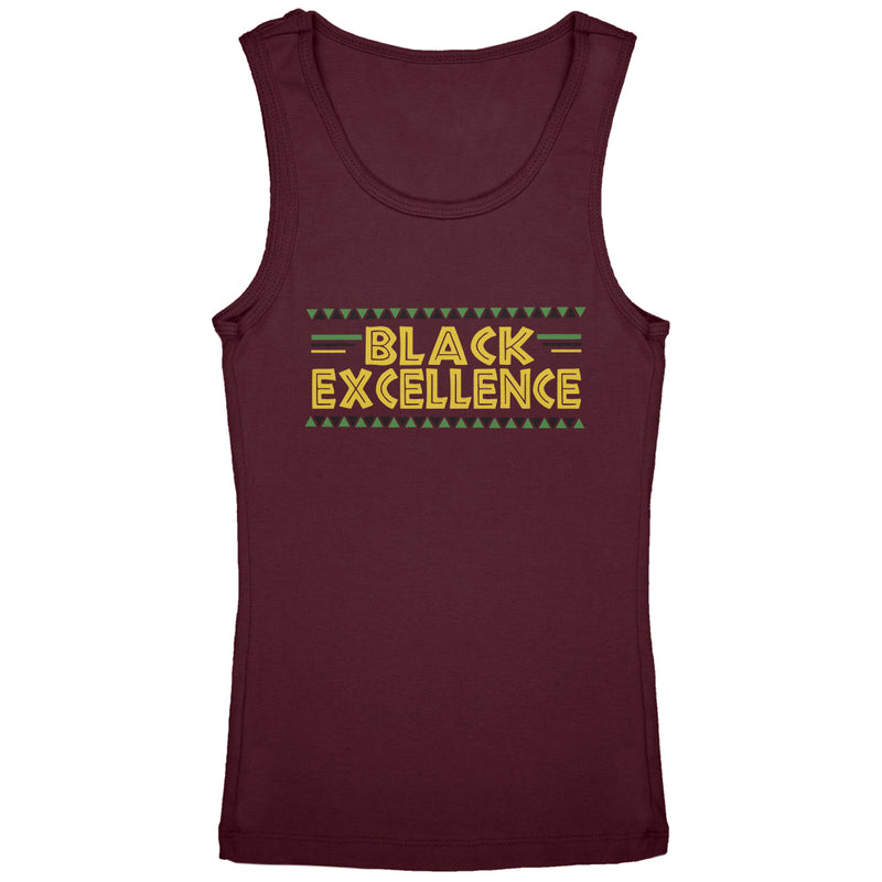 Black History Month Excellence Pan African Colors Youth Tank Top Youth Tank Tops Old Glory YLG Burgandy
