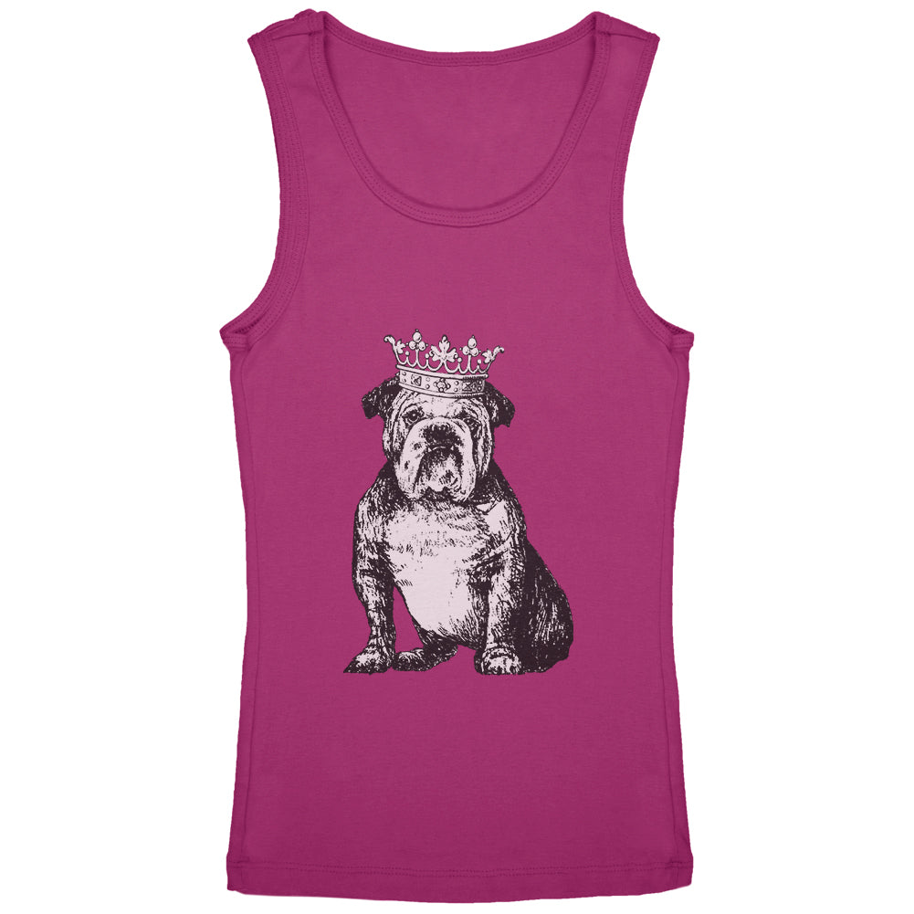 Bulldog Crown Youth Girls Tank Top Youth Tank Tops Old Glory YLG Berry