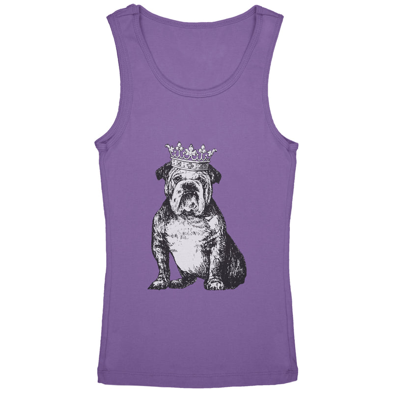 Bulldog Crown Youth Girls Tank Top Youth Tank Tops Old Glory YLG Lavender