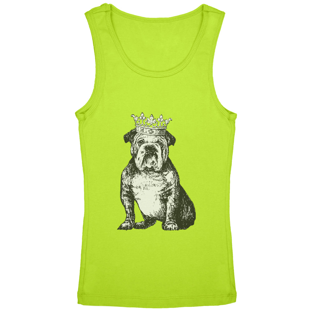 Bulldog Crown Youth Girls Tank Top Youth Tank Tops Old Glory YLG Green