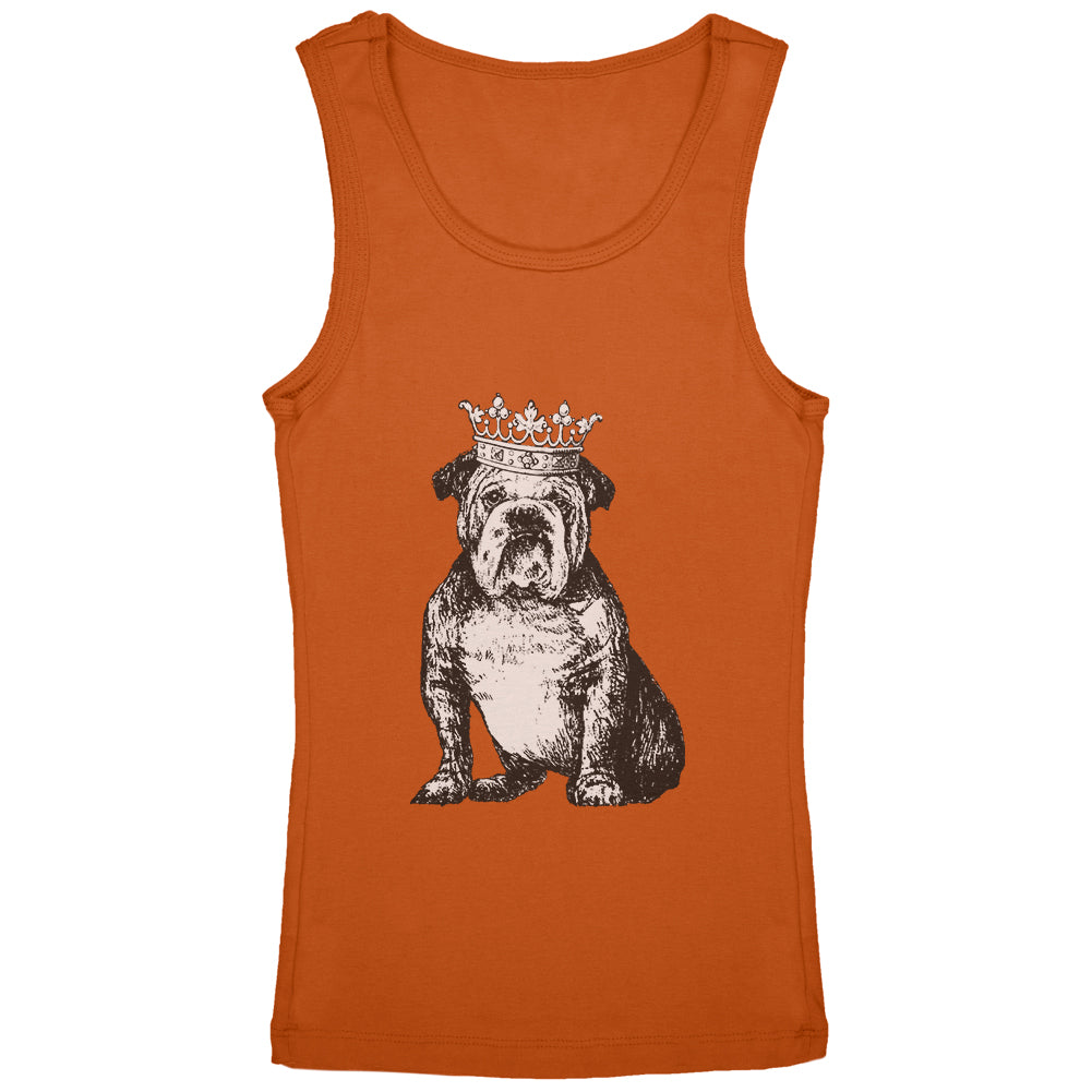 Bulldog Crown Youth Girls Tank Top Youth Tank Tops Old Glory YLG Orange