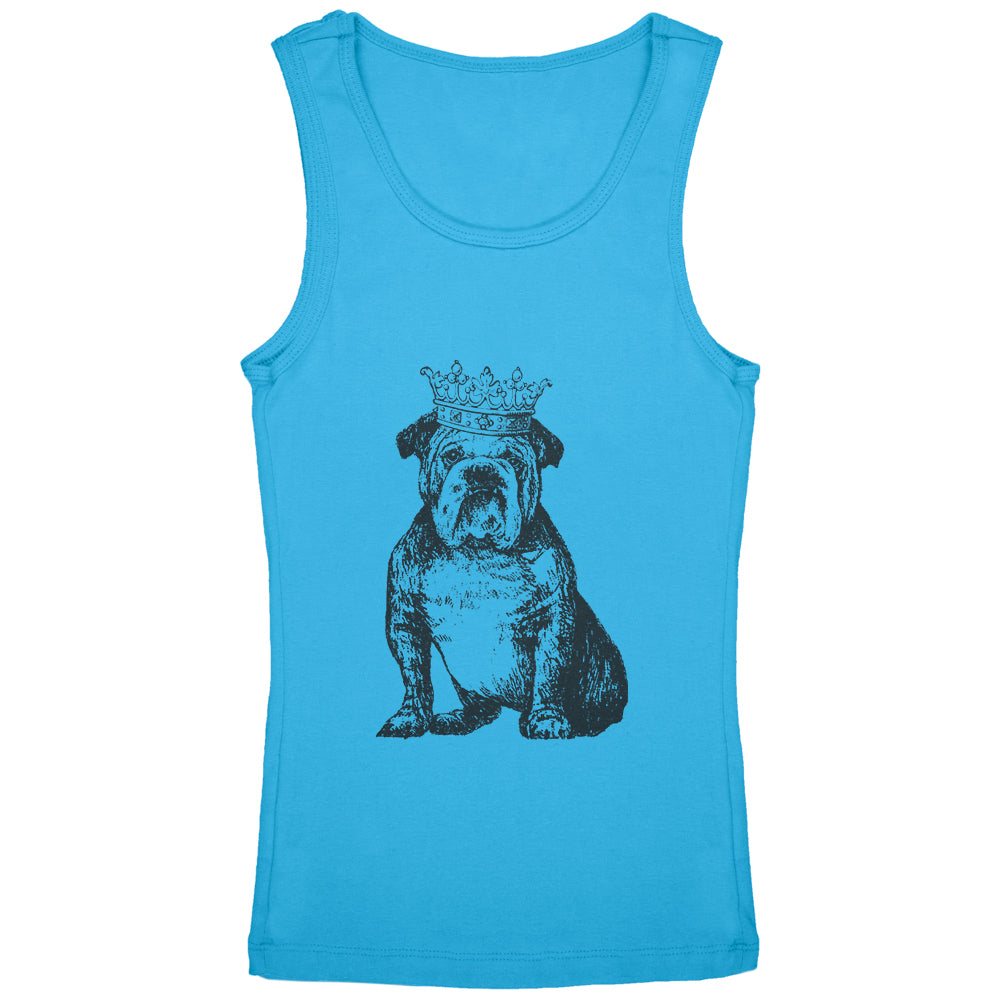 Bulldog Crown Youth Girls Tank Top Youth Tank Tops Old Glory YLG Teal