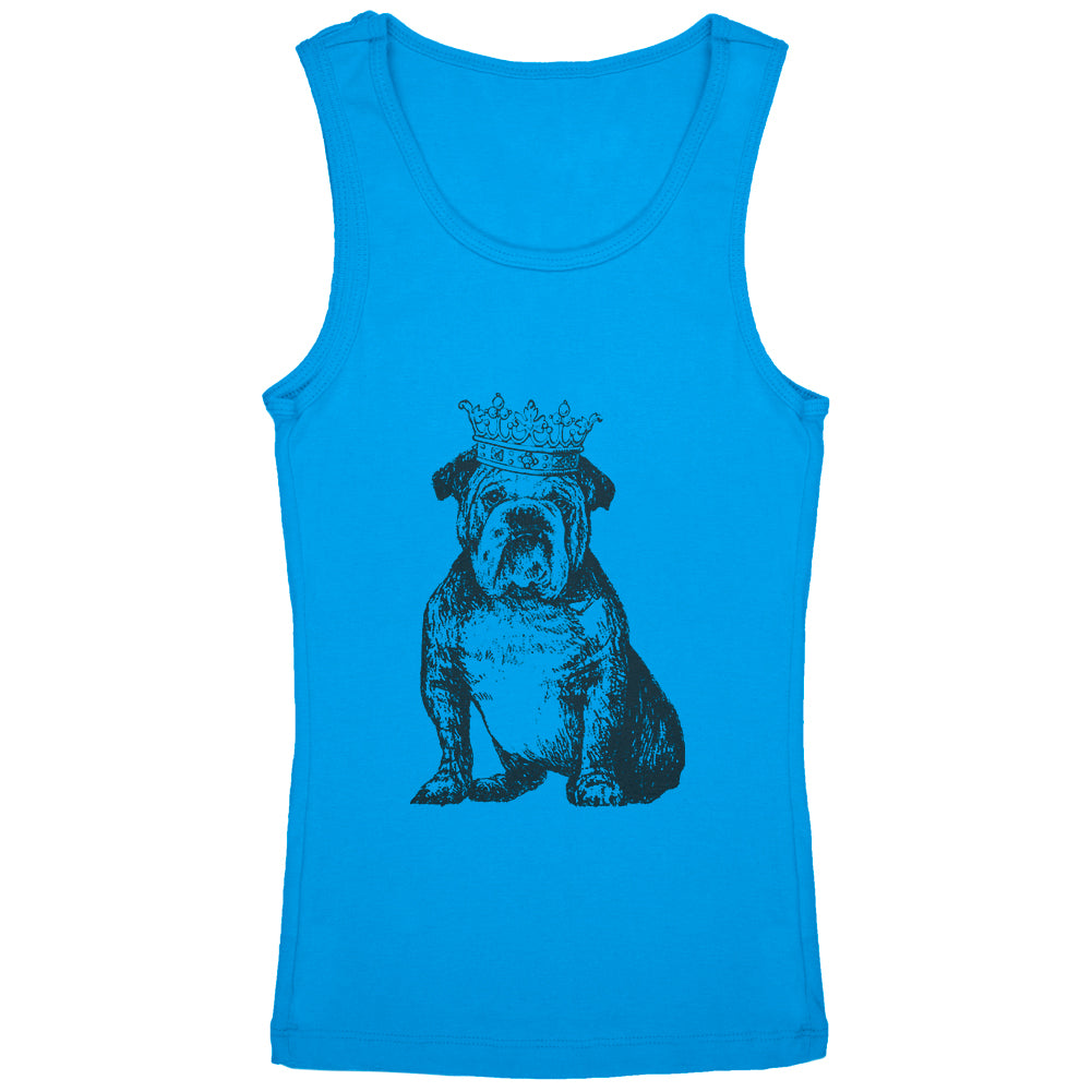 Bulldog Crown Youth Girls Tank Top Youth Tank Tops Old Glory YLG Blue