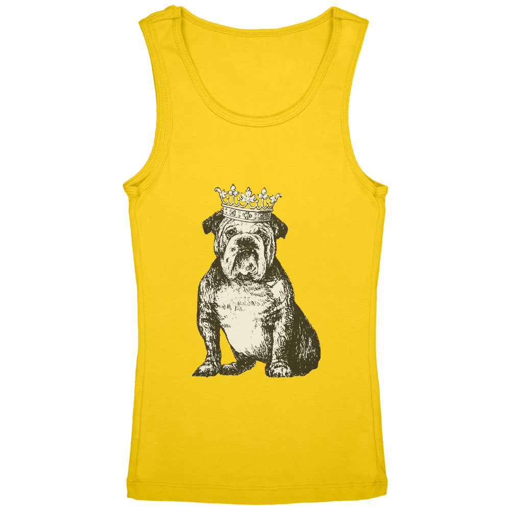 Bulldog Crown Youth Girls Tank Top Youth Tank Tops Old Glory YLG Yellow
