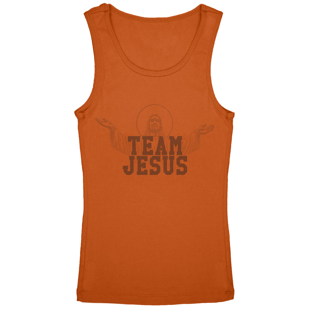 Team Jesus Youth Girls Tank Top Youth Tank Tops Old Glory YLG Orange