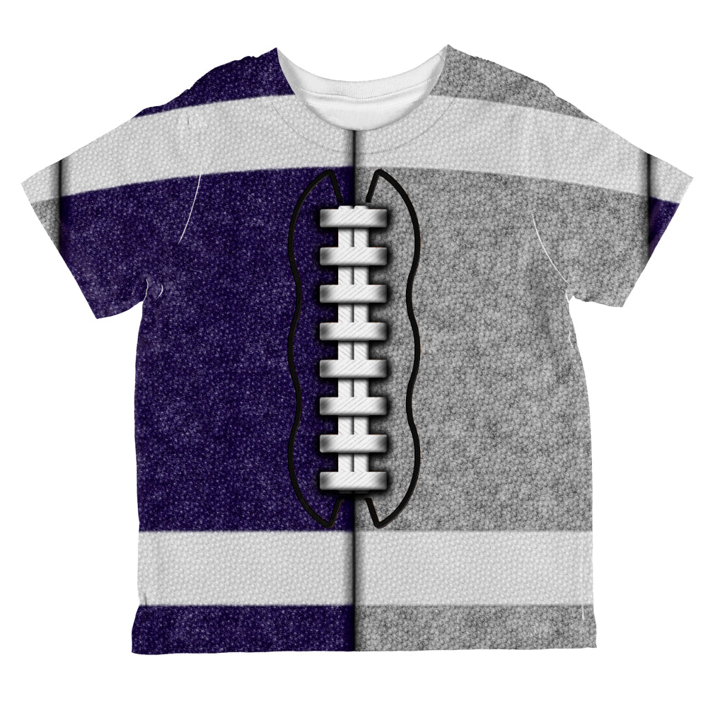 Fantasy Football Team Navy and Grey All Over Toddler T Shirt Toddler T-Shirts Old Glory 2T Multi