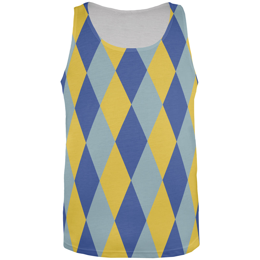 Hanukkah Jester Harlequin Costume All Over Mens Tank Top Men's Tank Tops Old Glory 2XL White