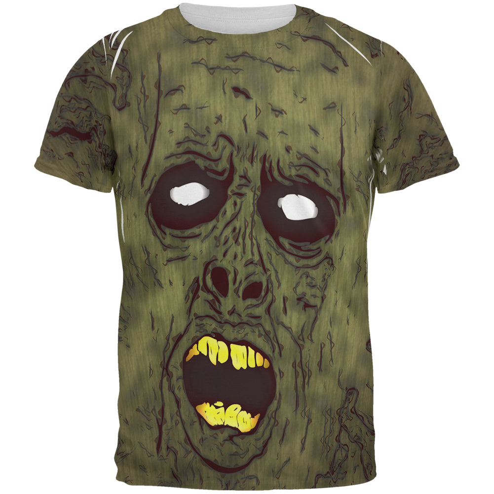 Halloween Dirty Ugly Zombie Face All Over Mens T Shirt Men's T-Shirts Old Glory 2XL Multi