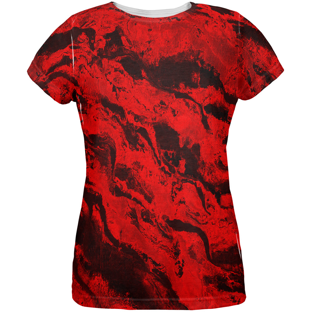 Halloween Gore Rivers of Blood All Over Womens T Shirt Women's T-Shirts Old Glory LG Multi