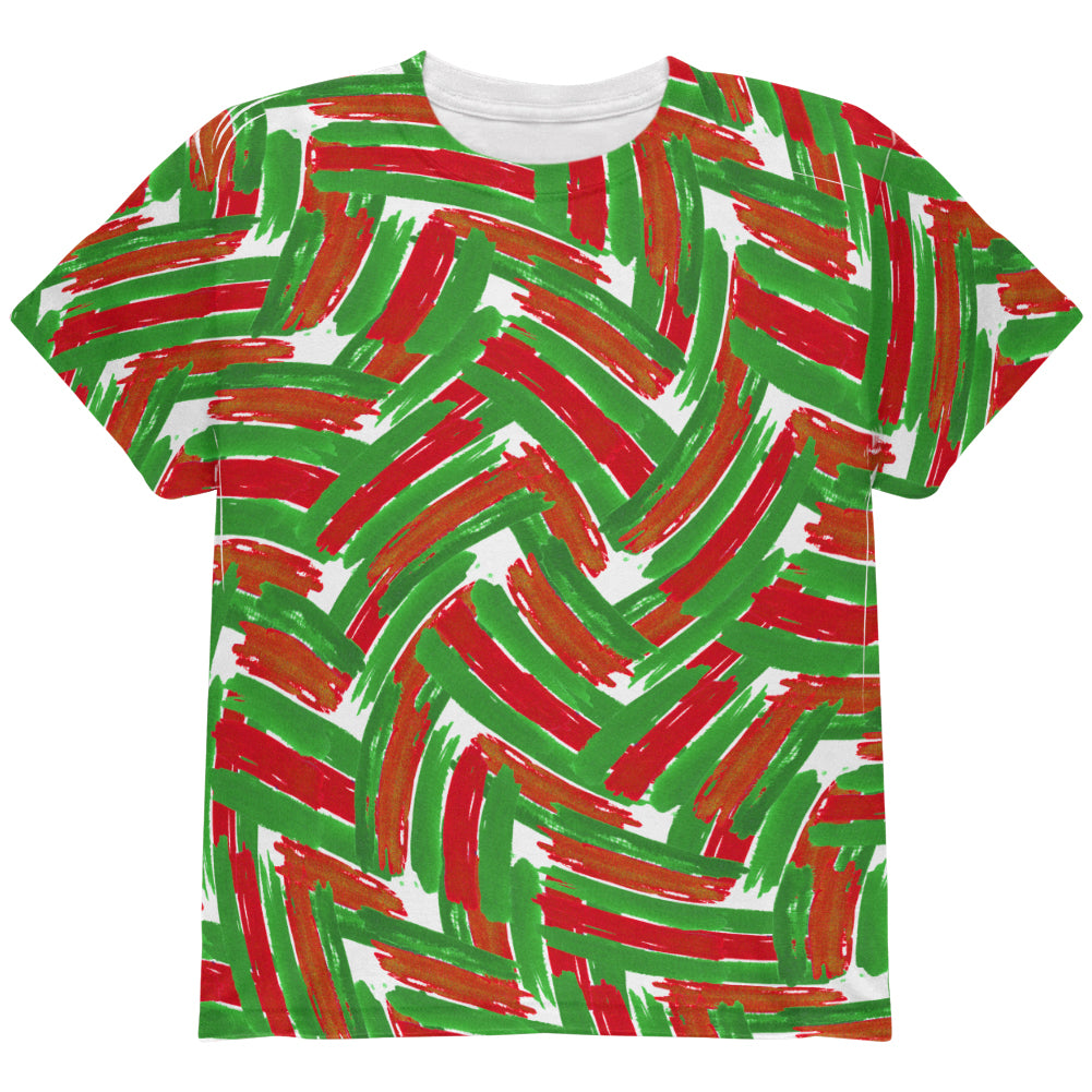 Christmas Madness Crazy Ugly Marker Swirl All Over Youth T Shirt Youth T-Shirts Old Glory YLG Multicolored