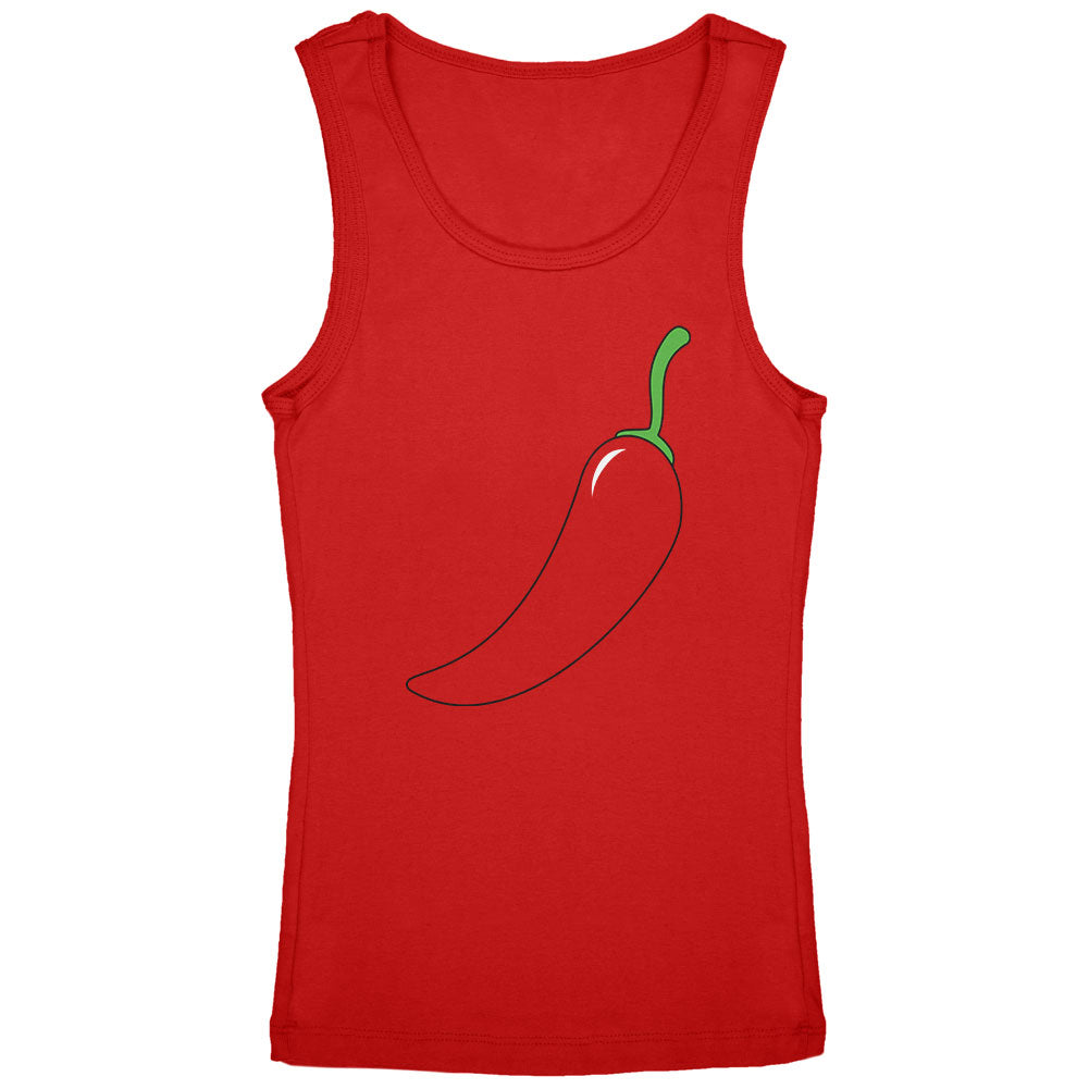 Halloween Chili Pepper Costume of Cinco de Mayo Youth Girls Tank Top Youth Tank Tops Old Glory YLG Red