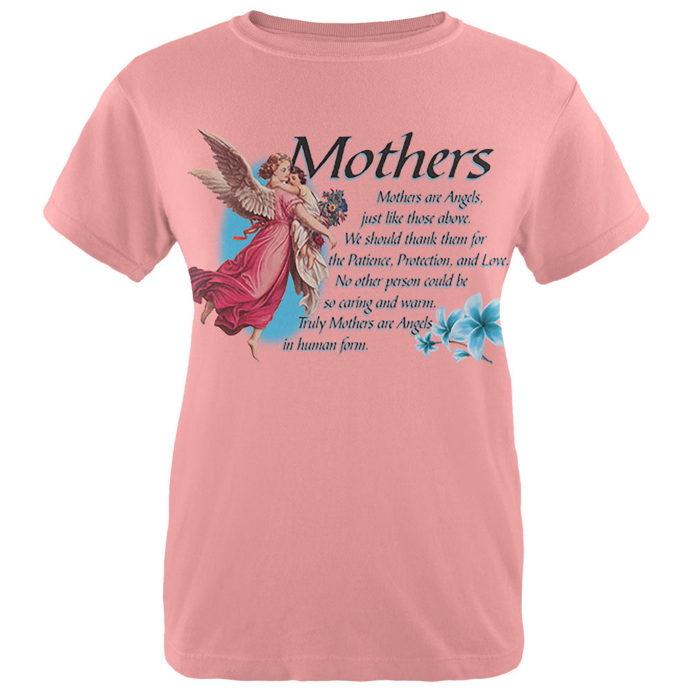 Mother Angel Womens T Shirt Women's T-Shirts Old Glory LG Pink