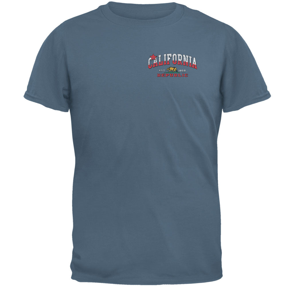 Bear California Republic Mens T Shirt Men's T-Shirts Old Glory 2XL Indigo Blue