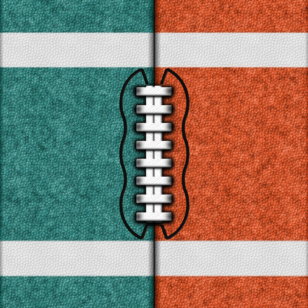Fantasy Football Team Teal and Orange All Over Youth T Shirt Youth T-Shirts Old Glory YLG Multi