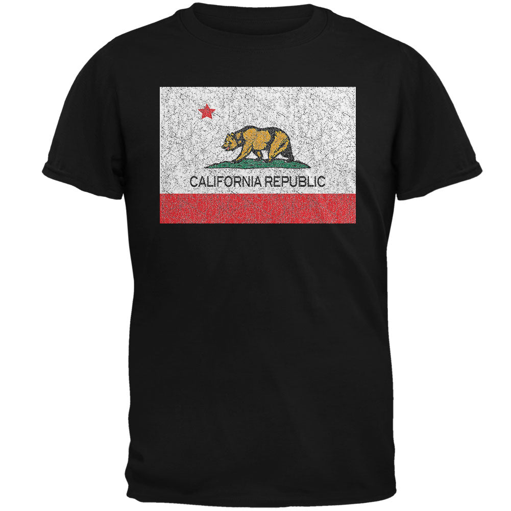 California Republic Bear Mens T Shirt Men's T-Shirts Old Glory 2XL Black