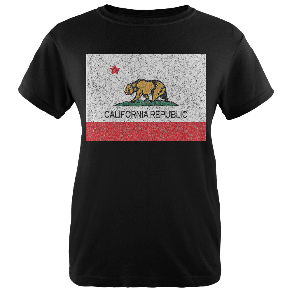 California Republic Bear Womens T Shirt Women's T-Shirts Old Glory 2XL Black