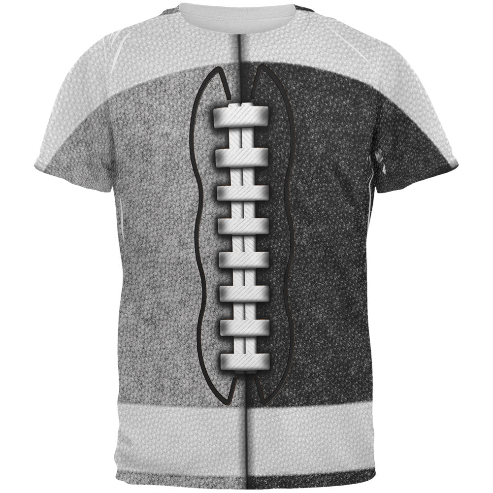 Fantasy Football Team Silver and Black All Over Mens T Shirt Men's T-Shirts Old Glory 2XL Multi