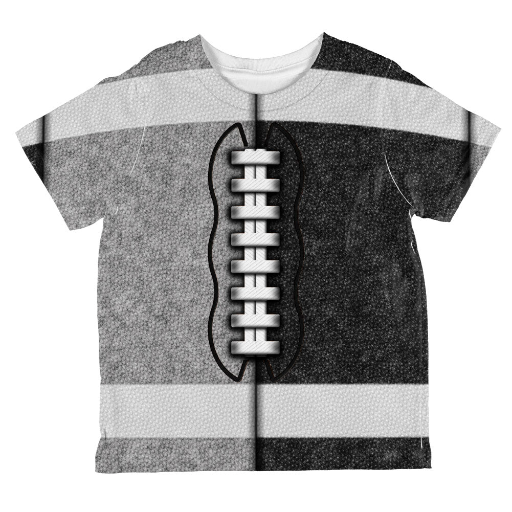 Fantasy Football Team Silver and Black All Over Toddler T Shirt Toddler T-Shirts Old Glory 2T Multi