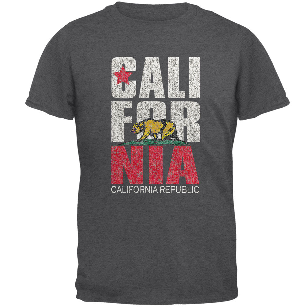 California Bear Mens T Shirt Men's T-Shirts Old Glory 2XL Grey