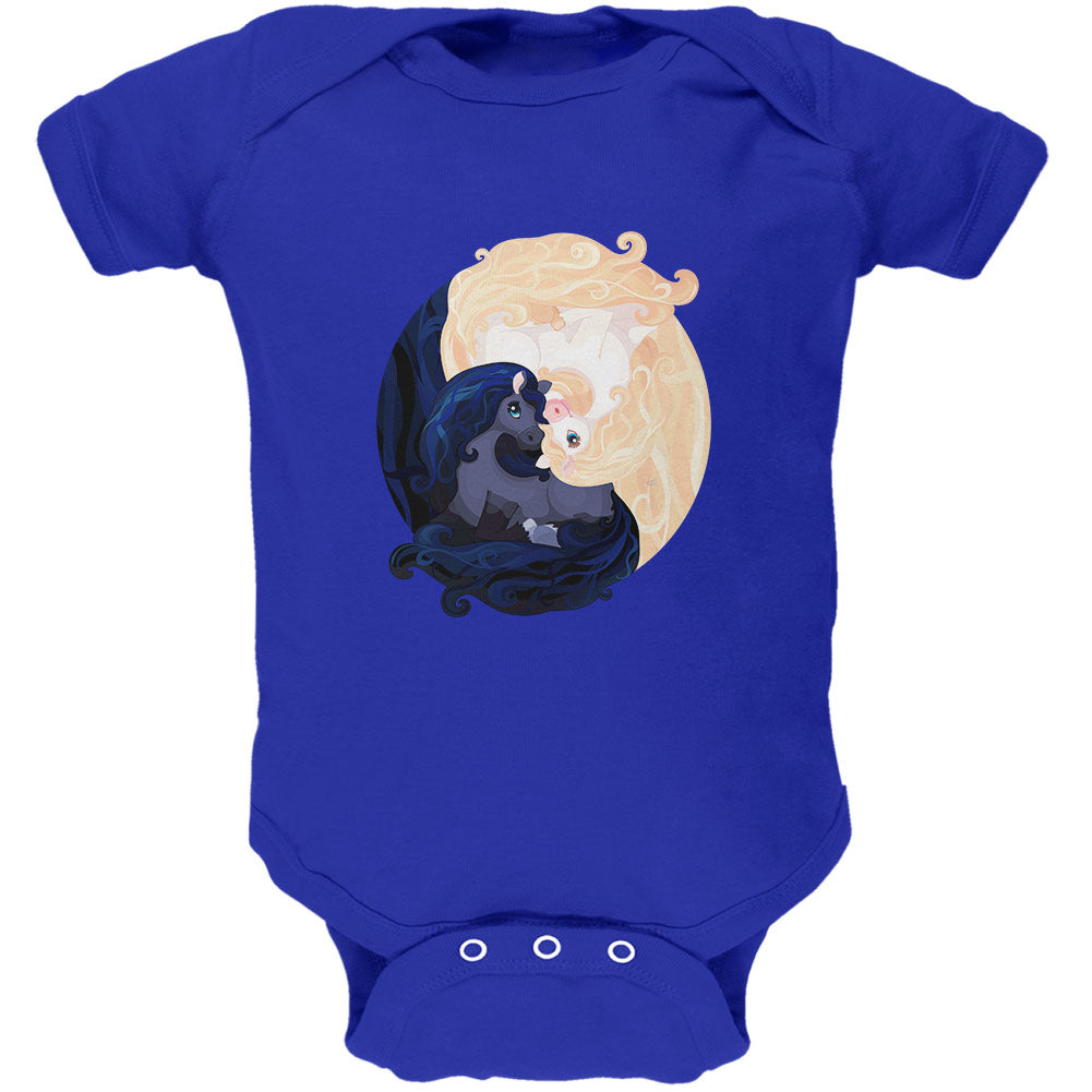 Pretty Ponies Yin Yang Soft Baby One Piece Baby One Piece Old Glory NB Royal