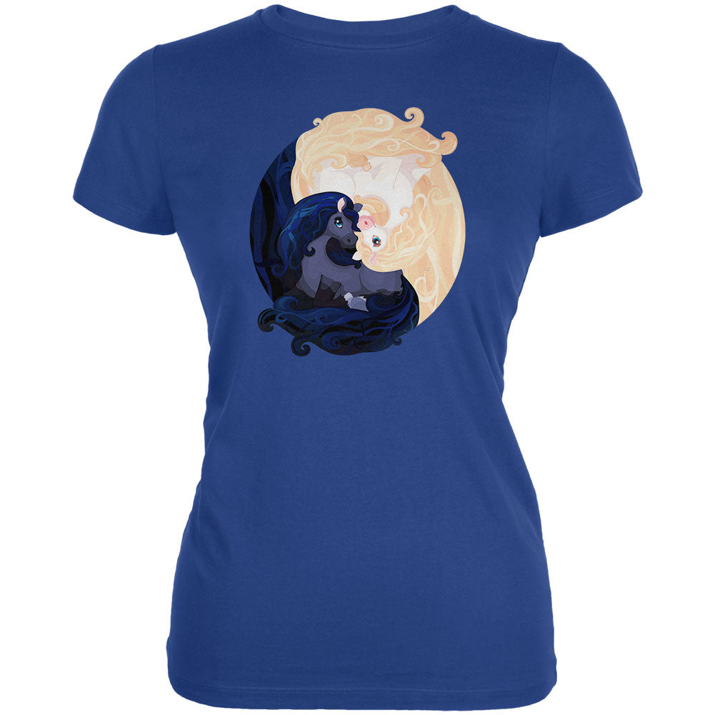 Pretty Ponies Yin Yang Juniors Soft T Shirt Juniors T-Shirts Old Glory 2XL Royal
