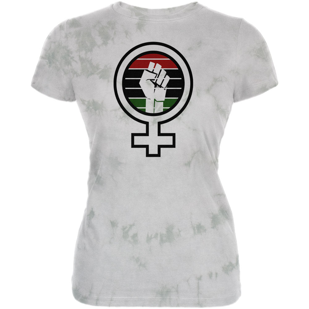 Feminist Raised First Afro-American flag Juniors Soft Blend T Shirt Juniors T-Shirts Old Glory 2XL Soft Green Triblend