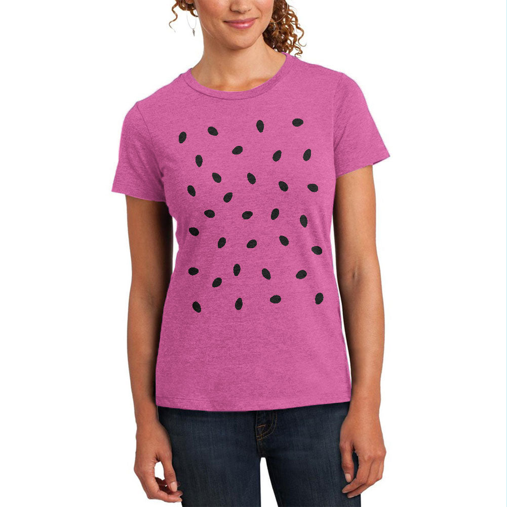 Halloween Watermelon Costume Womens Soft Blend T Shirt Women's T-Shirts Old Glory 2XL Heathered Pink Raspberry