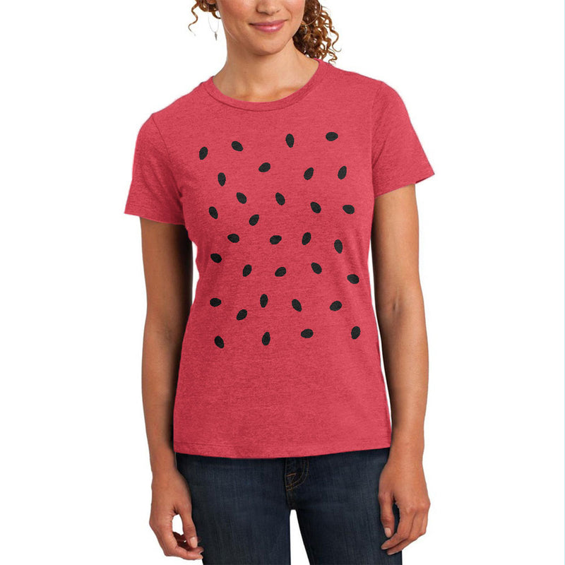 Halloween Watermelon Costume Womens Soft Blend T Shirt Women's T-Shirts Old Glory 2XL Heathered Watermelon
