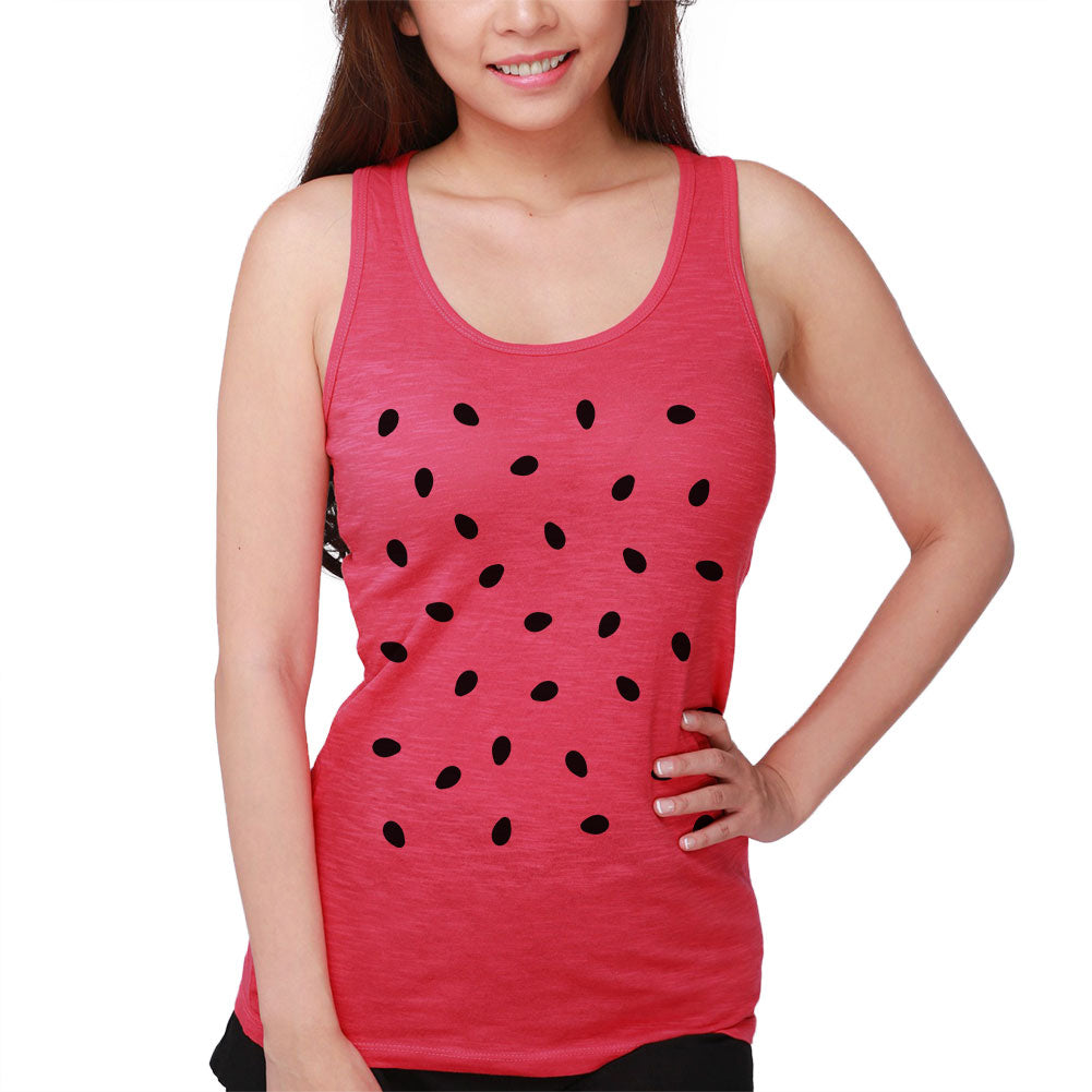 Halloween Watermelon Costume Juniors Slub Tank Top Juniors Tank Tops Old Glory LG Raspberry