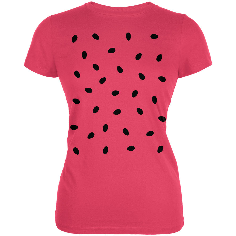 Halloween Watermelon Costume Juniors Soft T Shirt Juniors T-Shirts Old Glory LG Raspberry