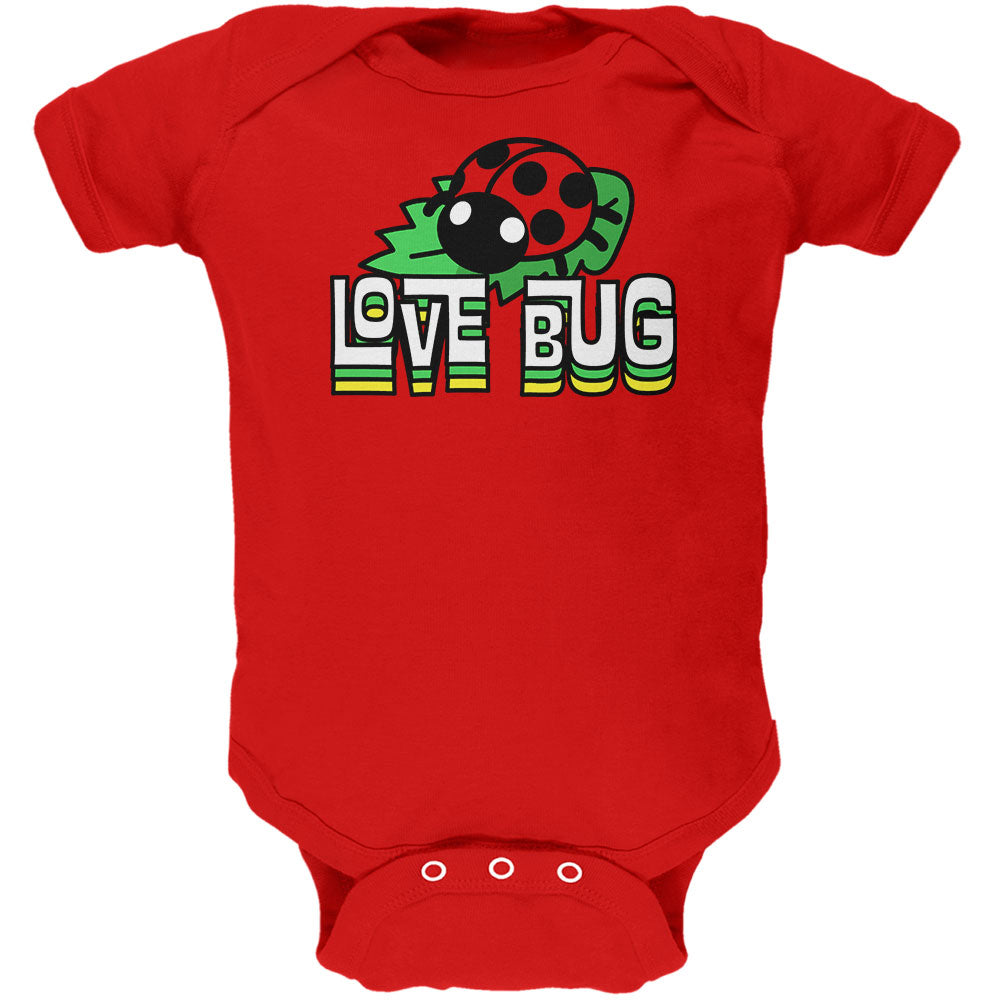 Love Bug Ladybug Retro 70s Soft Baby One Piece Baby One Piece Old Glory NB Red