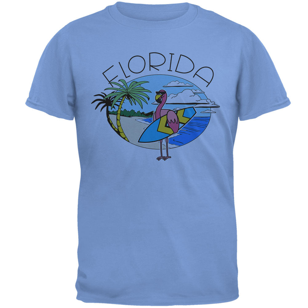 Florida Flamingo Summer Beach Mens T Shirt Men's T-Shirts Old Glory 2XL Carolina Blue