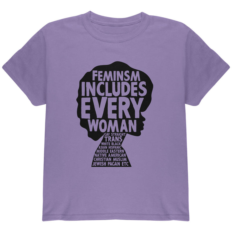 Feminism Includes Every Woman Youth T Shirt Youth T-Shirts Old Glory YLG Violet