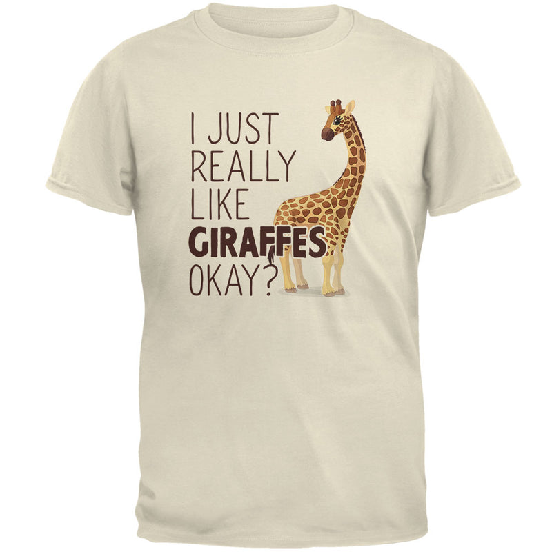I Just Really Like Giraffes Ok Mens T Shirt Men's T-Shirts Old Glory 2XL Natural
