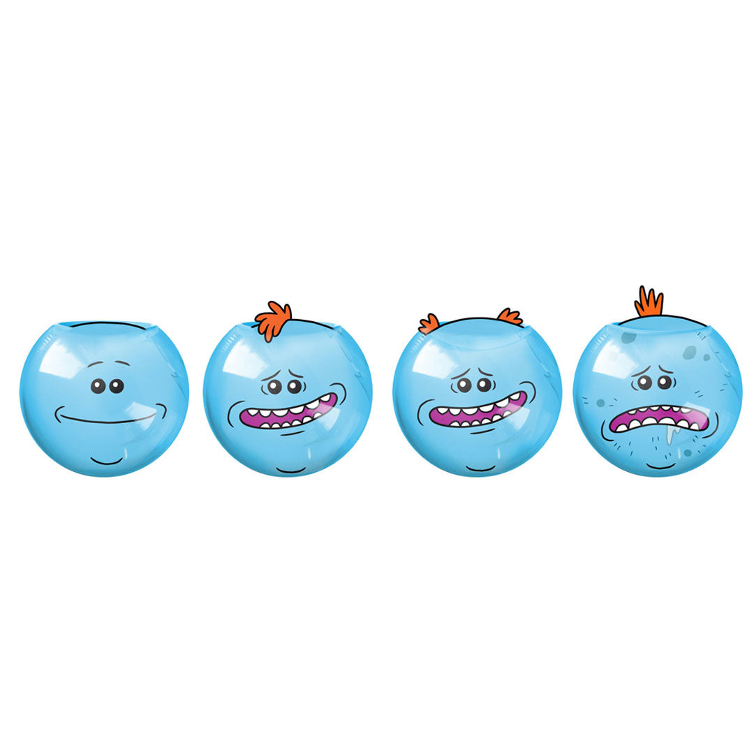 Rick And Morty - Mr. Meseeks Expressions 4-Pack Mini Molded Coffee Mugs Coffee Mugs Rick and Morty
