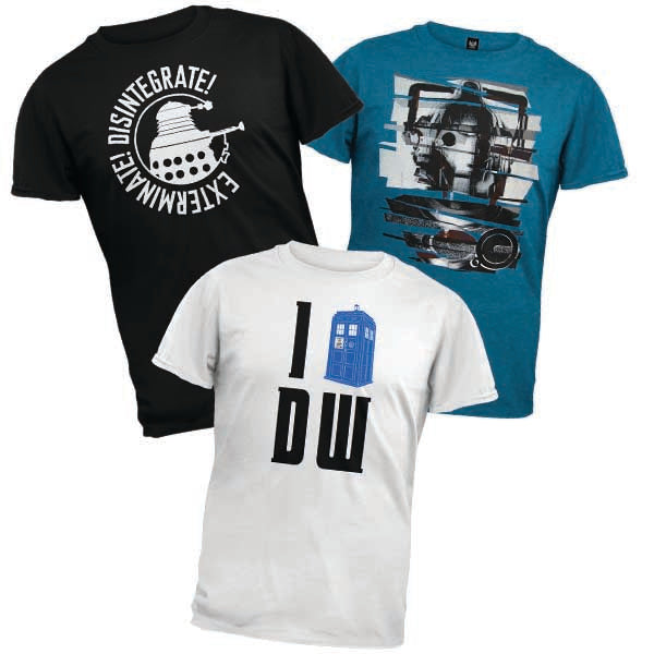 Doctor Who Magnificent Men's 3pc T-Shirt Gift Pack Men's T-Shirts OldGlory.com SM