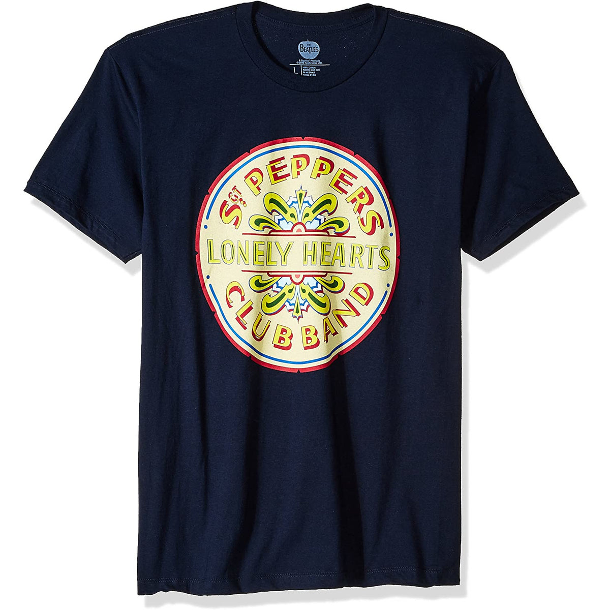 The Beatles - Loney Heart Seal Mens T Shirt Men's T-Shirts Old Glory Navy MD