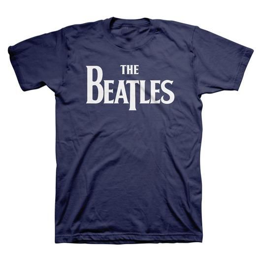 The Beatles - Vintage Logo Mens T Shirt Men's T-Shirts Old Glory Navy MD