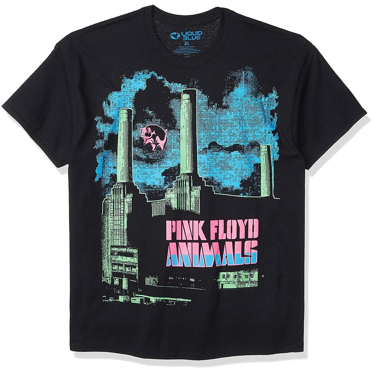 Pink Floyd - Animals Blacklight Mens T Shirt Men's T-Shirts Old Glory Black MD