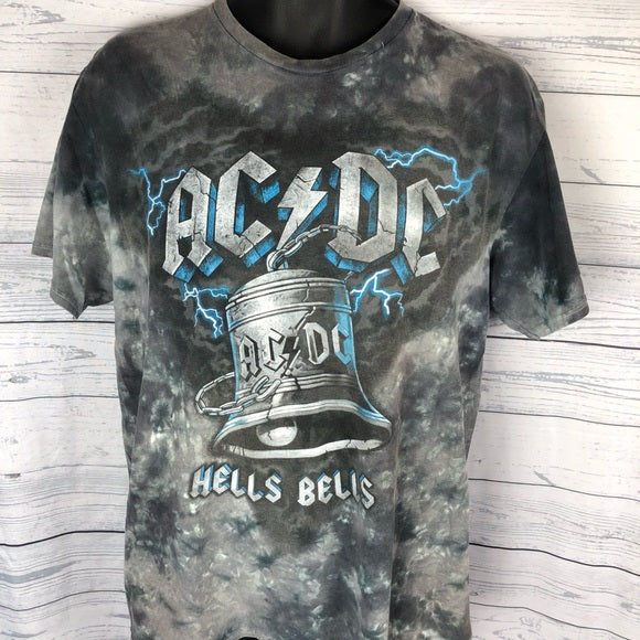 AC/DC - Hells Bells Tie Dye Mens T Shirt Men's T-Shirts OldGlory.com SM