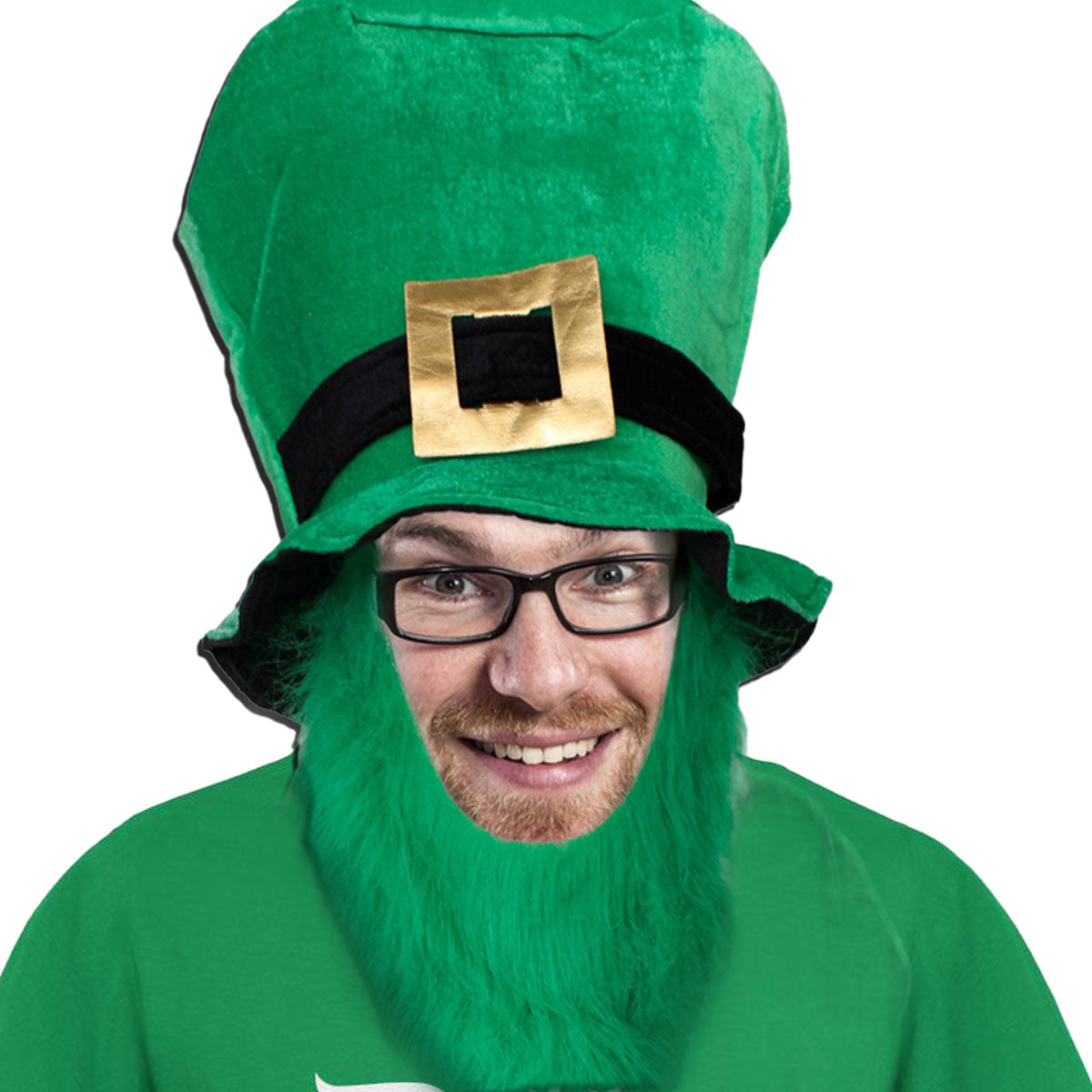 St. Patricks Day Dilly Dilly Shamrock Men's T Shirt with Hat and Beard Combo Men's T-Shirts Old Glory