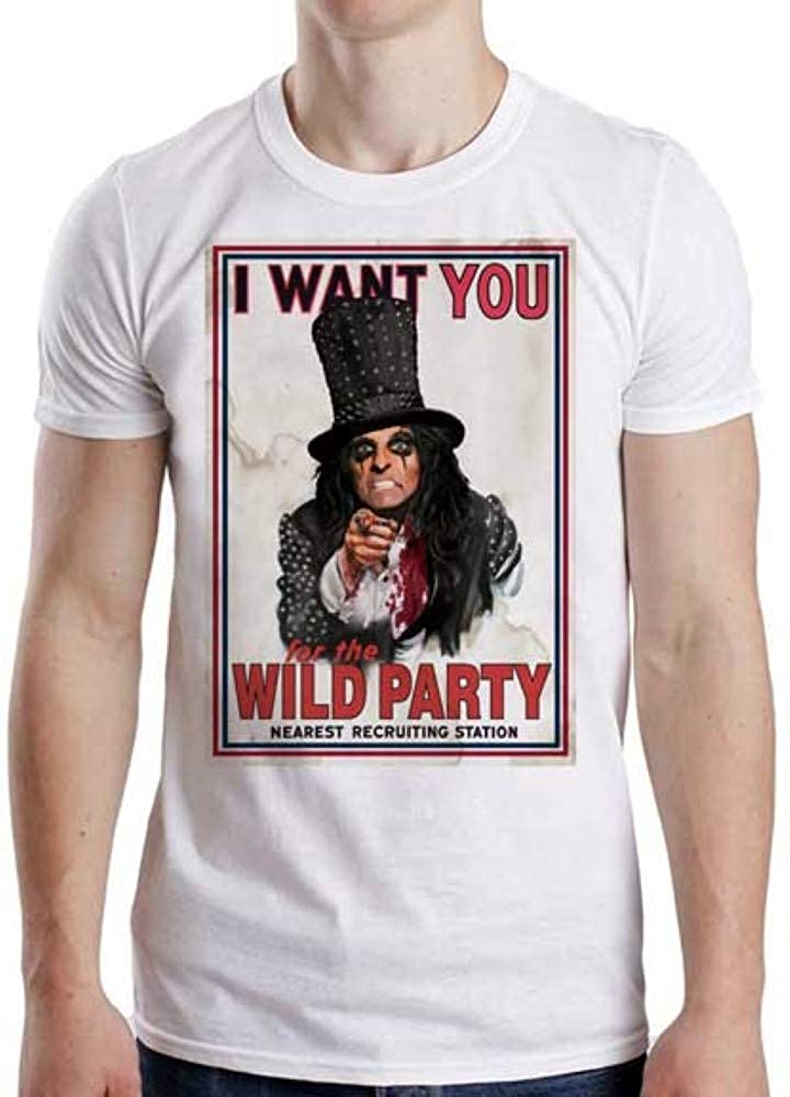 Alice Cooper - Wants You Mens T Shirt Men's T-Shirts Alice Cooper