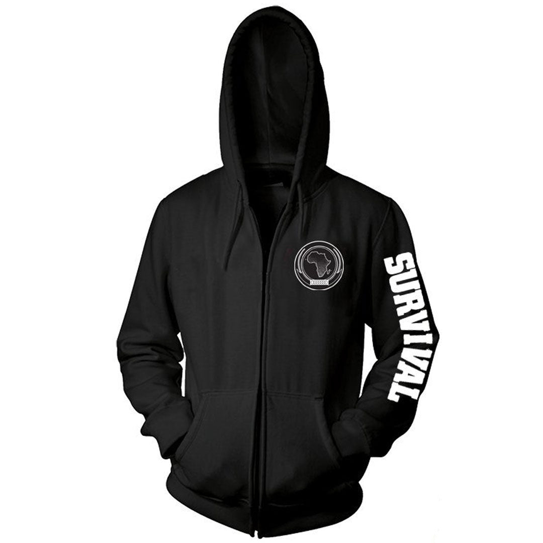 Bob Marley - Survival Mens Zip Hoodie Men's Hoodies Old Glory Black MD