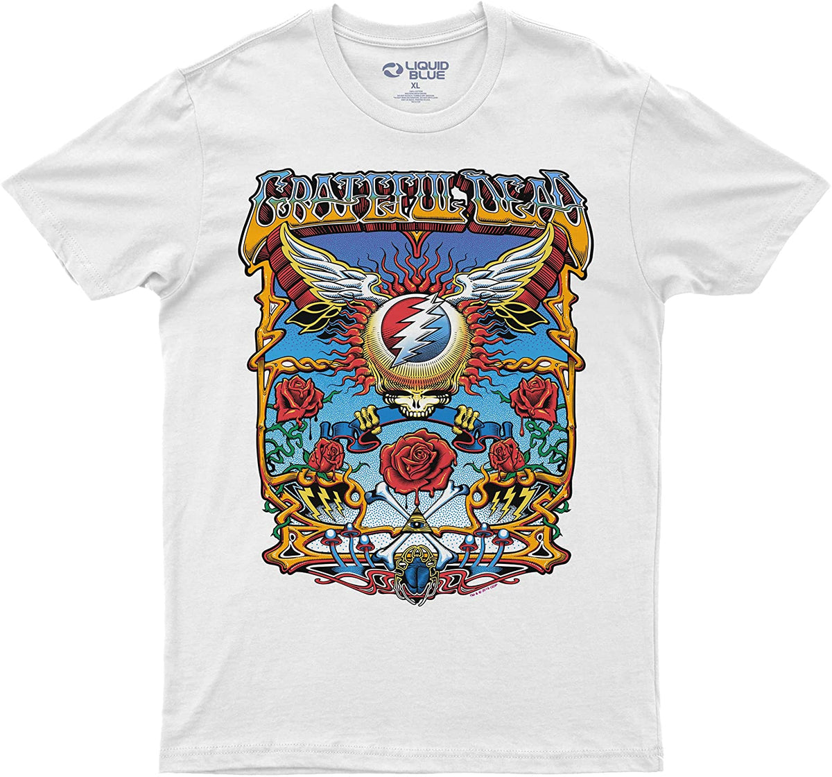 Grateful Dead - Flying SYF Mens T Shirt Men's T-Shirts Old Glory MD White