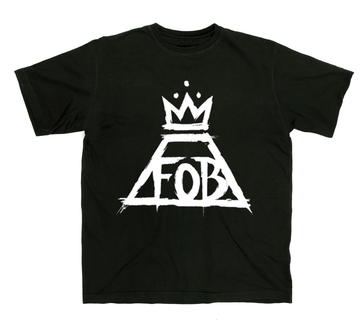 Fall Out Boy - Crown Logo Mens T Shirt Men's T-Shirts Fall Out Boy MD Black
