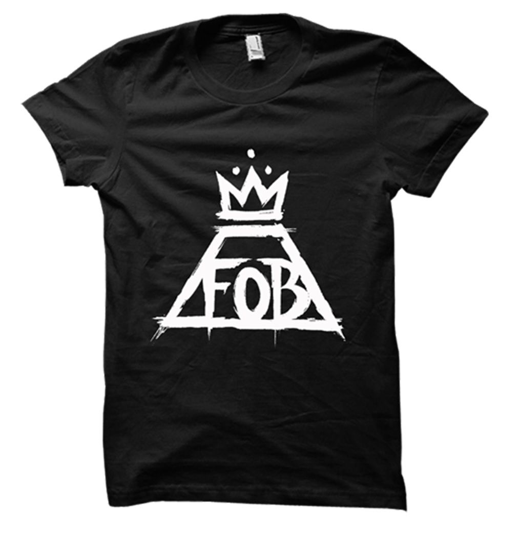 Fall Out Boy - Crown Logo Juniors T Shirt Junior's T-Shirts Fall Out Boy SM Black